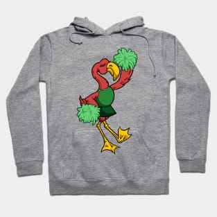 Cartoon Cheerleader Flamingo Hoodie